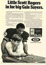 Ideal 1969 NFL All-Pro Football Ad Gale Sayers Vintage 12x8in Metal Sign Poster