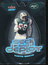 2001 Fleer Genuine Curtis Martin Seek and Deploy 6 of 15 SD Die-Cut C162