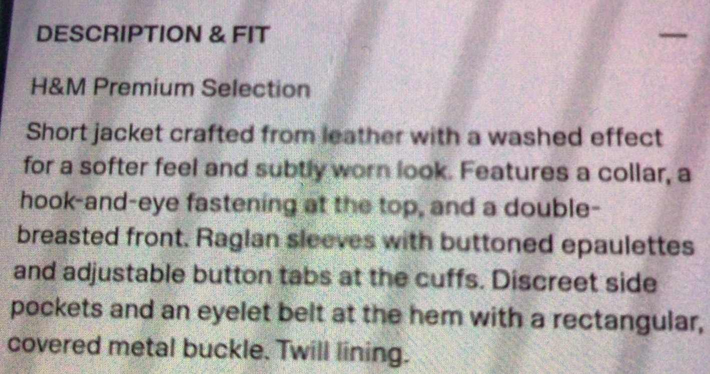 H&M Studio sz L large Black genuine Leather short biker Jacket BNWT RRP £380 thumbnail 10