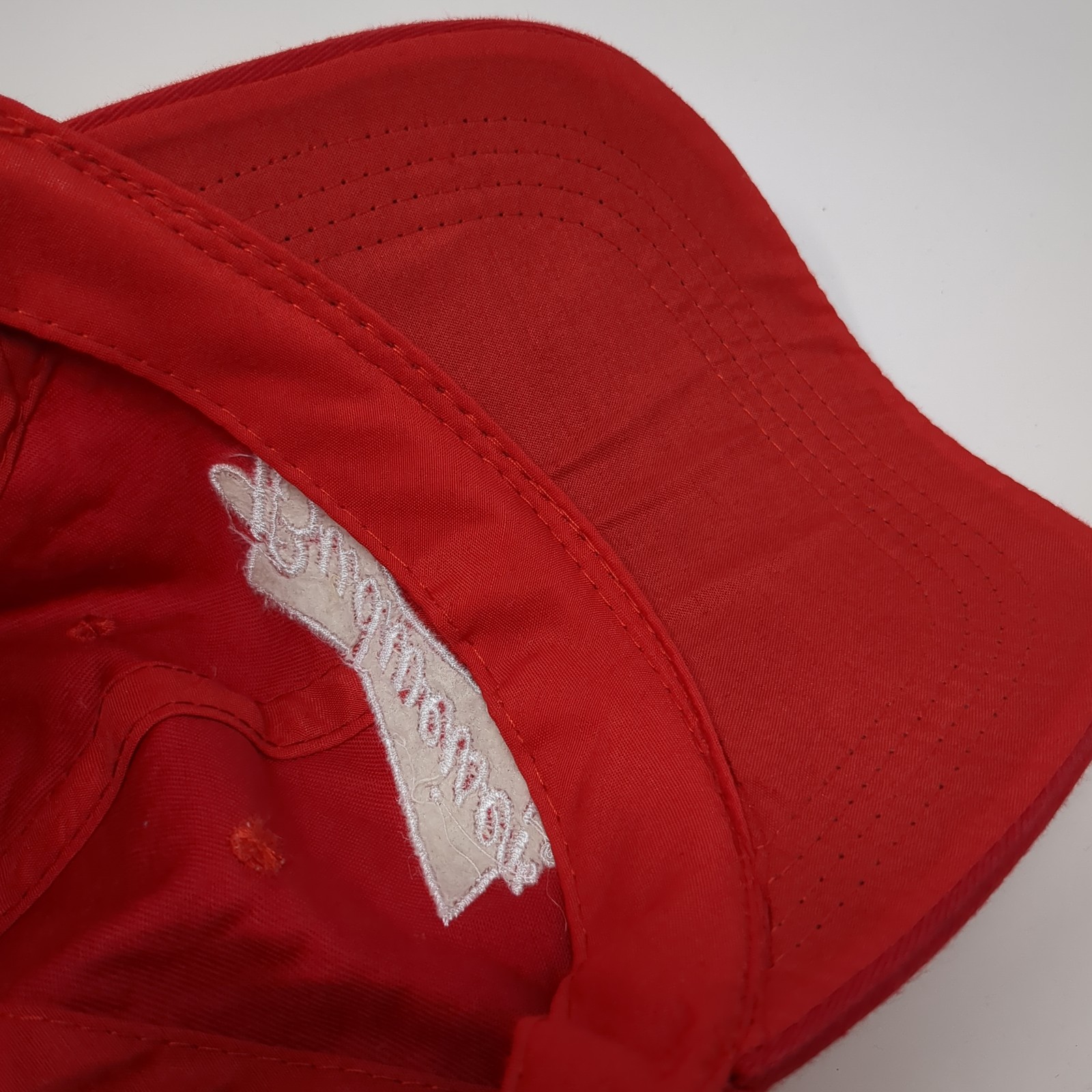 Budweiser Strapback Hat Solid Red One Size Adjust… - image 8