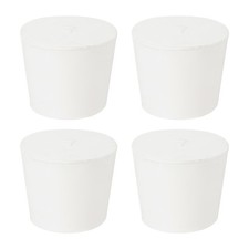 4Pcs Solid Rubber Stoppers White 7 Tapered Lab Plugs 37x29x30mm
