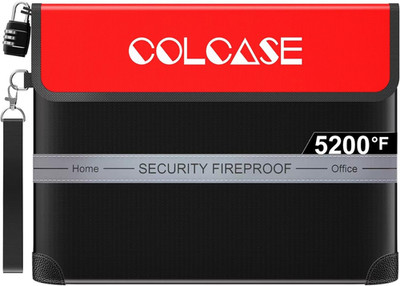 Fireproof Document Bag with Lock 5200  Heat Insulated Waterproof and Fireproof B