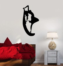 Wall Decal Girl Woman Shadow Silhouette Dance Vinyl Sticker