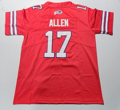 YOUTH BUFFALO BILLS Josh Allen #17 Red Stitched Jersey Size Large (14/16) NWT