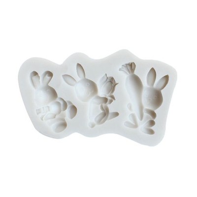 3D Rabbit Shape Cake Mould Easter Fondant Soft Non Mold Cake Decoration