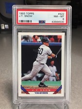 1993 Topps J.T. Snow Rookie #422 - PSA  8 - New York Yankees