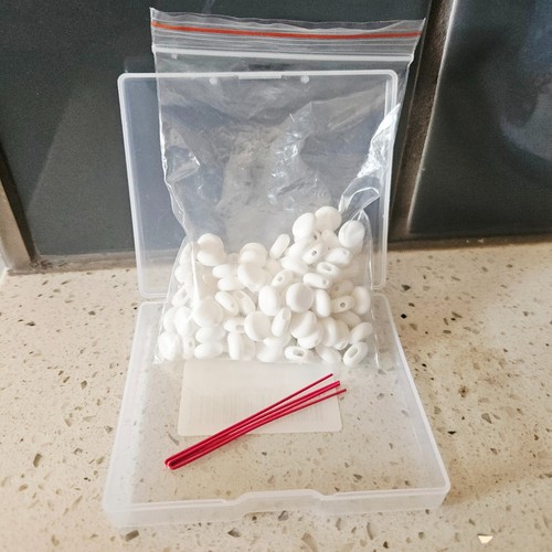 Adjustable White Silicone Cord Locks for Masks & Lanyards