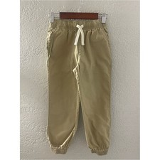 The Children's Place Khaki Jogger Pants White Drawstring Adjustable Waist Size 6