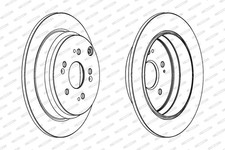 Bremssatz (2 Bremsscheiben) FERODO DDF1608C HONDA CR-V III (RE_)