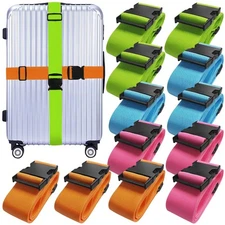 Ikaufen 12 Pack Luggage Straps Suitcase Belts Straps Wide Adjustable Packing ...