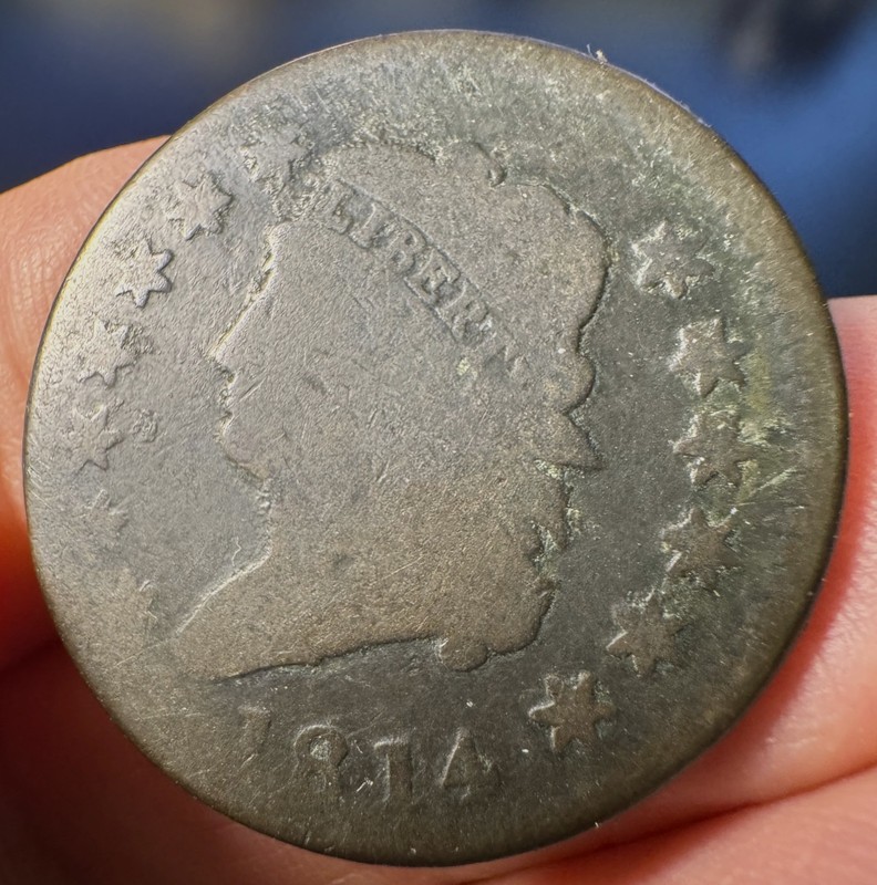 1814 Classic Bust Head Large Cent ~ Crosslet 4 ~ GOOD 4 CONDITION
