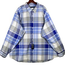 Ralph Lauren Shirt Men  s 4XB Oxford Classics Button-Down Long Sleeve Plaid NEW 