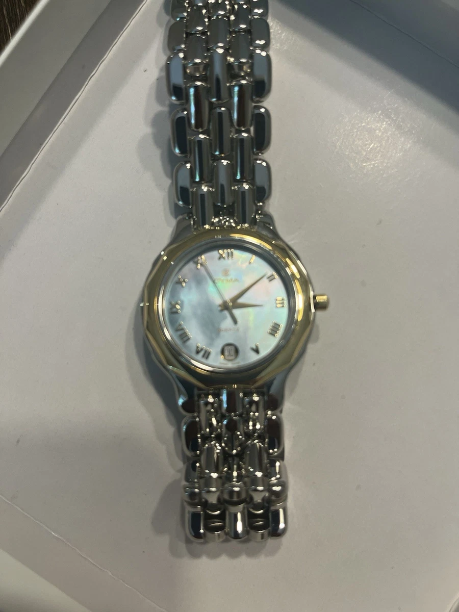 Vintage Cyma 41.20880 Women\'s Watch Swiss Quartz  Two Tone Glitter Dial-RUNNING! Cyma Women main image 4