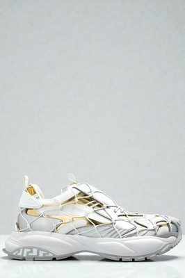 NIB Versace Mercury M_VS_03 Sneakers White Gold Size EU43 US10 Authentic