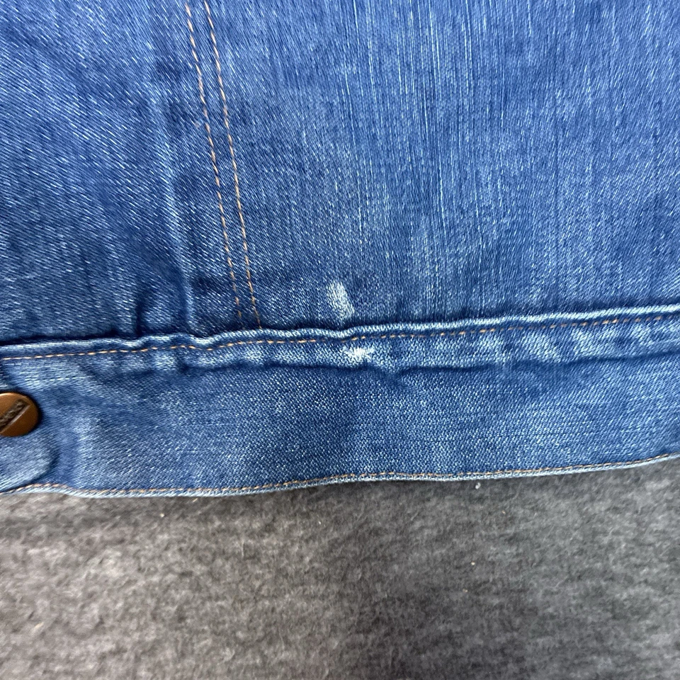 Abrigo de Colección Maverick Ranch Para Hombres Medio Lavado Oscuro Forrado Sherpa Camionero EE. UU. AÑOS 70 Foto 2 de 4