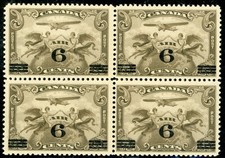 CANADÁ 1932 CORREO AÉREO C1 RECARGADO #C3 COMO NUEVO ¡BLOQUE DE 4!! P261