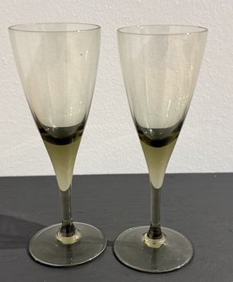 2 x Schwedische Orrefors Mirabel Schnaps Schnaps Sherry Gläser Rauchglas MCM