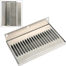 10" x 6" Beer Drip Tray Stainless Steel Kegerator Drip Tray No Drain Wall Mount