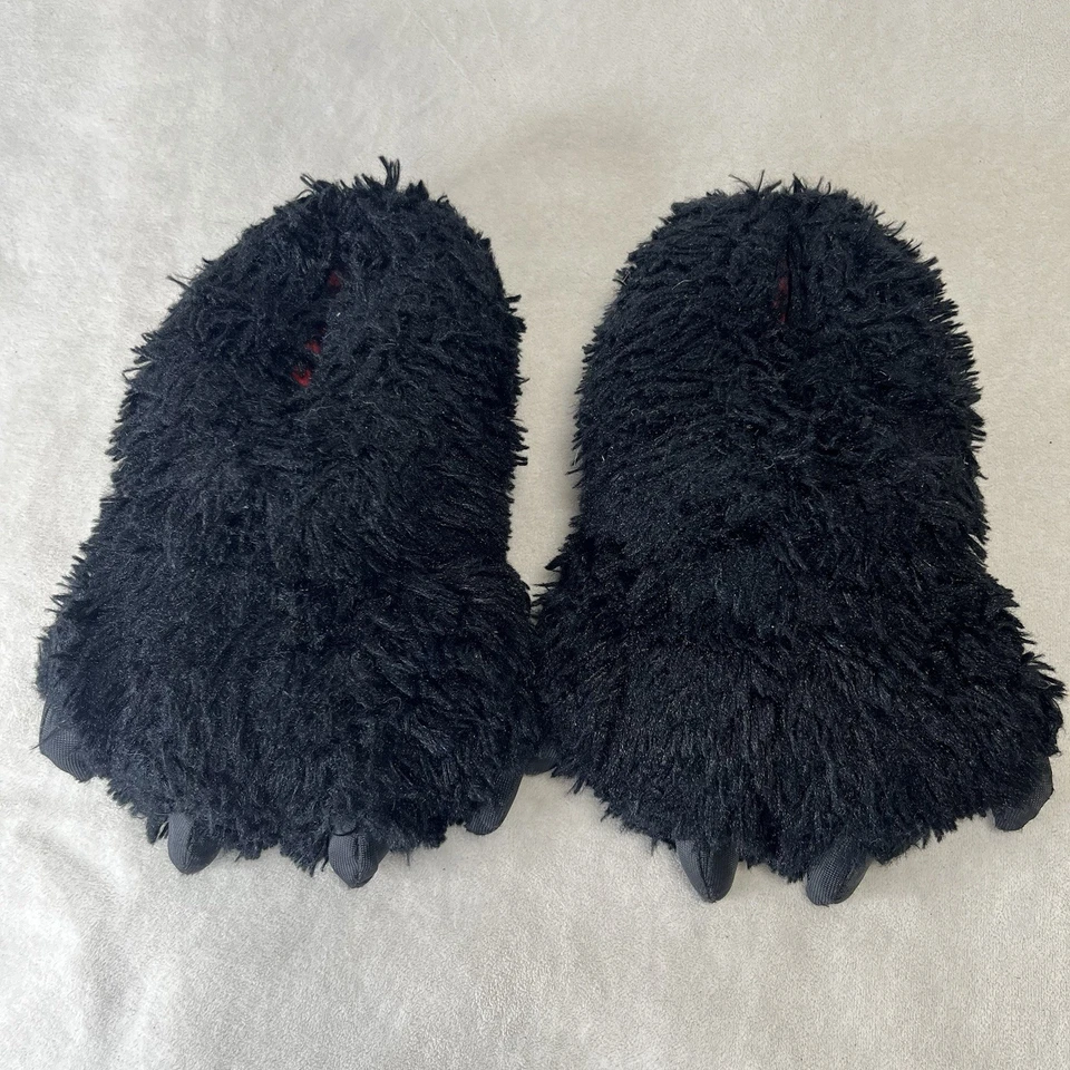 Zapatillas Wishpets pequeñas jóvenes con pata de oso negro Foto 2 de 4