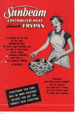 Sunbeam Automatic Frypan Instruction Booklet. 1955