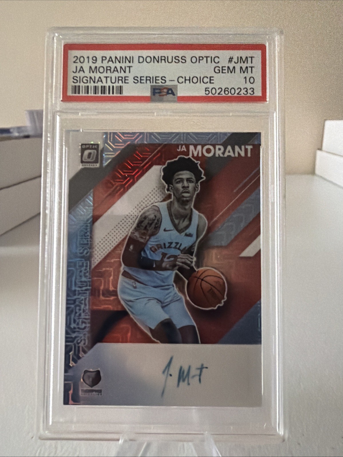 2019 Optic Ja Morant Signature Series Choice Auto Rookie RC PSA 10 POP 57!