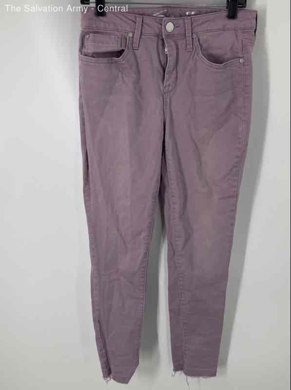 Seven7 Womens Purple Denim Medium Wash Coin Pocket Skinny Leg Jeans Size 8
