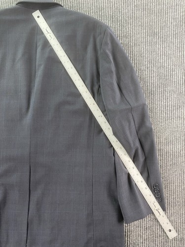 Brooks Brothers Suit 45 L Blue Wool Glen Plaid Check Designer Jacket Pants 38x33 - Picture 7 of 24