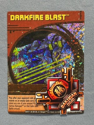 Bakugan Darkfire Blast   Red Ability Card 32/48i Holo Darkus Laserman