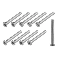 50Pcs M3*25 Flat Head Machine Screw 304 Stainless Steel Phillips Cross Screw