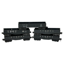 LIONEL O GAUGE GONDOLA CARS - LOT OF 5 - ERIE 51170, LIONEL 6012, PRR 347000