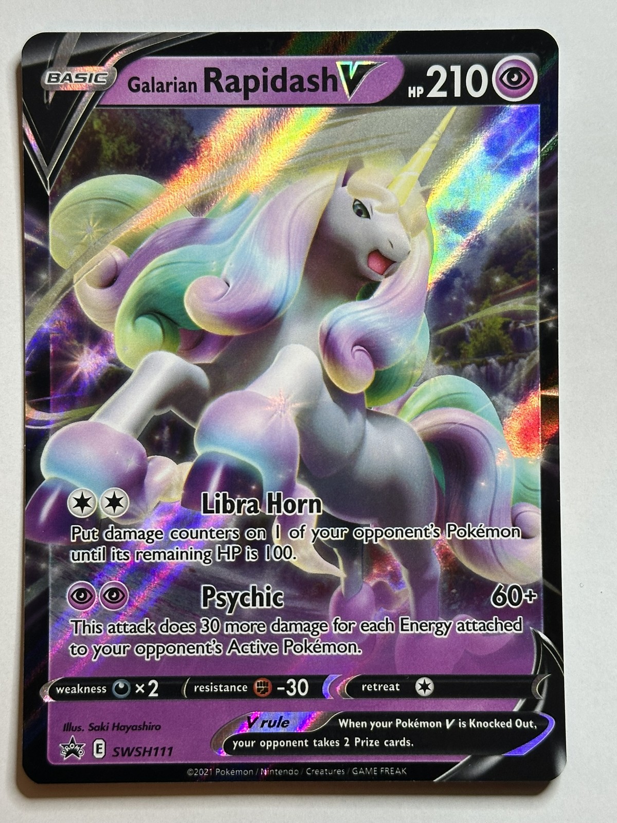 Galarian Rapidash V - SWSH: Sword & Shield Promo Cards SWSH111 Pokemon card NM