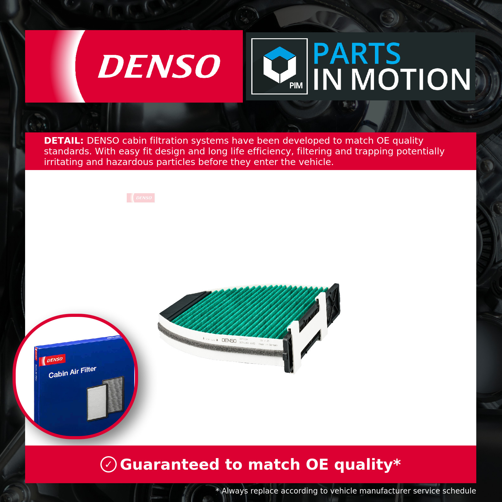 Pollen / Cabin Filter DCF822A DENSO 2048300018 A2048300018 2048300518 2128300018