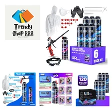 Spray Foam Insulation Kit - 6 Pack, 25.4oz Cans for Superior Coverage