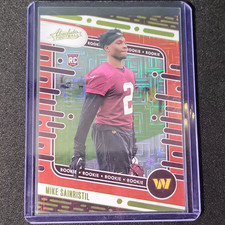 Panini 2024 Absolute Football Mike Sainristil Rookie Card #150 Commanders. rookie card picture