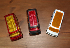 3X - 2010 & 2011 Hot Wheels - Custom '77 Dodge Van - Red, Black, White - Loose