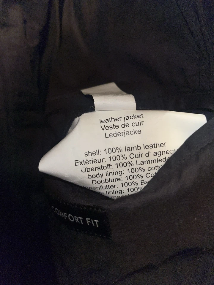 Chaqueta de cuero marrón Mauricio para hombre talla L piel de cordero Foto 3 de 4