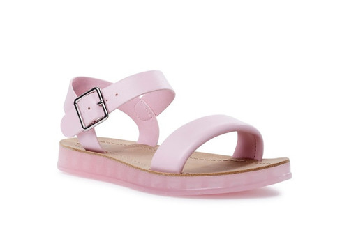 Wonder Nation Girl Jelly Footbed Sandal Adjustable Ankle Strap Pink Size 1 NWOT - Picture 1 of 3