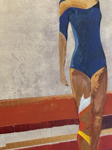 A Vintage Oil Portrait Painting Of ? Gymnasts. Antique style. Vibrant Colours. - Picture 22 of 24