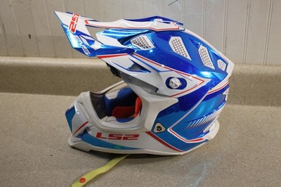 LS2 Helmet MX-Off Road Subverter Helmet Small Red/White/Blue NEW PADS 8518 BR1