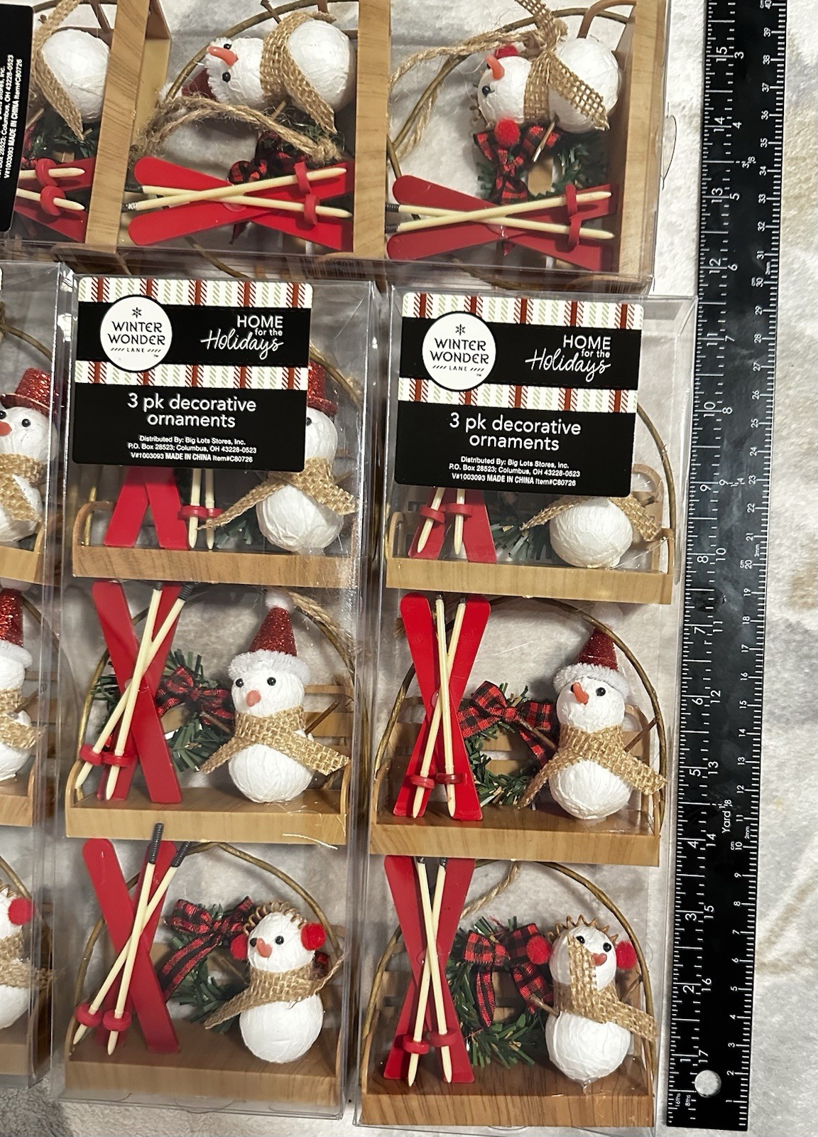 Winter Wonder Lane Snowmen Holiday Ornaments 4 Packs Ornaments Total Look