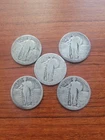 Standing Liberty Silver Quarters  Lot Of 5