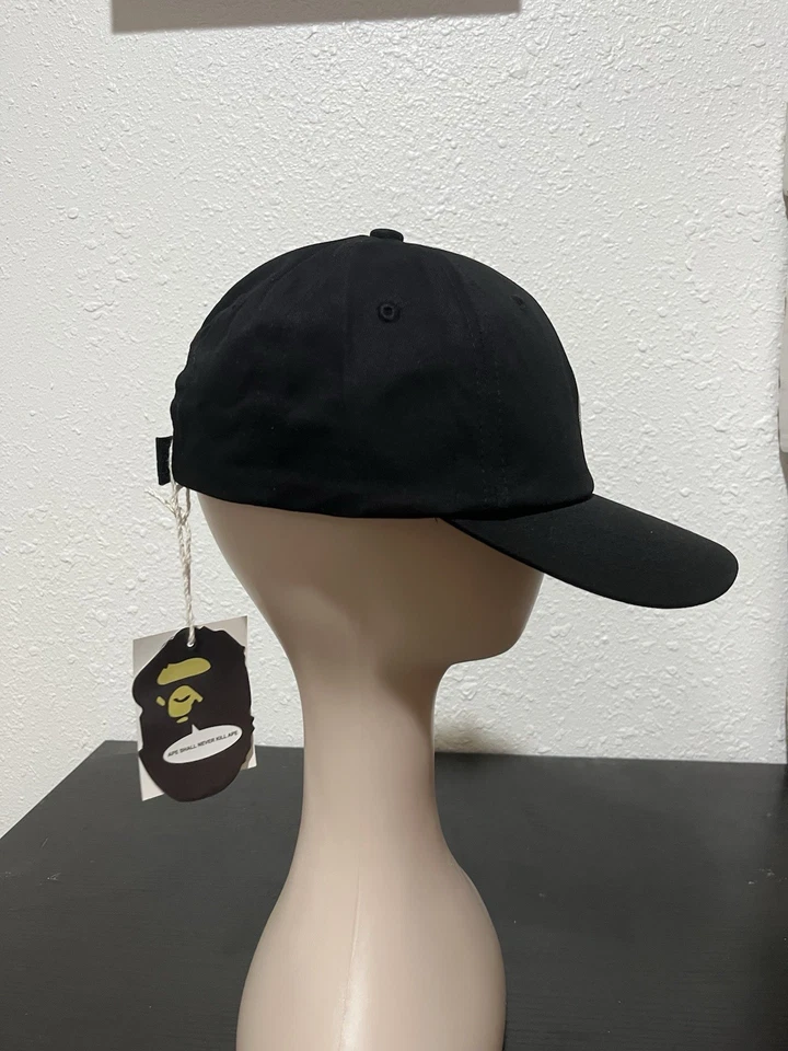 BAPE A купание обезьяны голова логотип черный крышка хлопок регулируемый ремень назад шляпа новый с Ярлыками - Изображение 4 из 4
