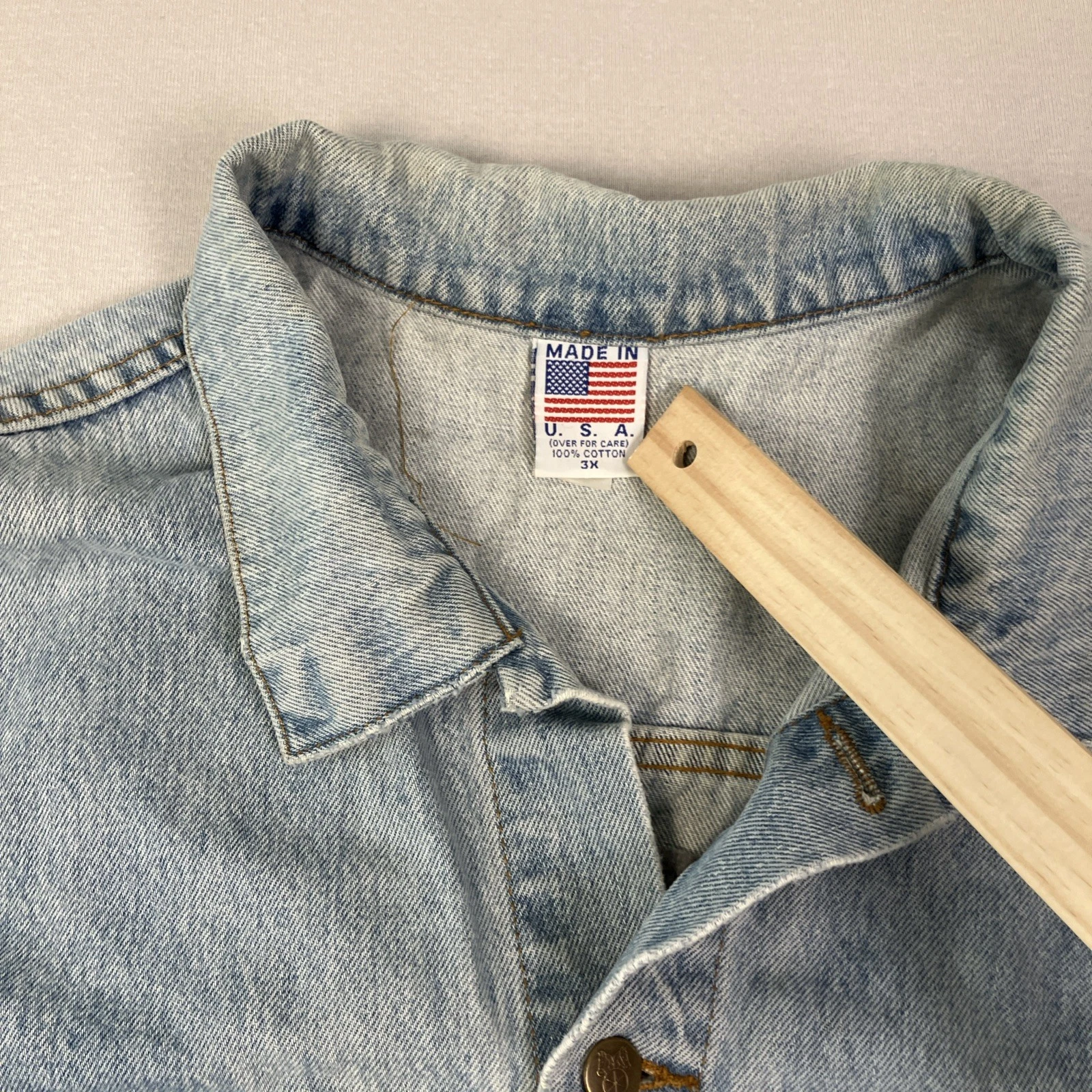 Vintage International Brotherhood Of Teamsters Denim Jacket 3-XL USA Made - product detail image 23