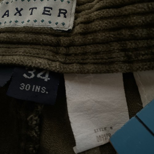 Baxter brown corduroy pants Chunky Cord Skater Y2K 34X30 - Picture 10 of 16