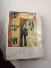 Vintage Artcraft Concepts Beige Macrame Planter Hanger Kit Boho Granny Chic