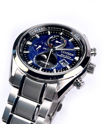 Citizen Tsuki-yomi BY1010-81L Titanium Duratect Perpetual Global RadioControlled - Picture 2 of 6