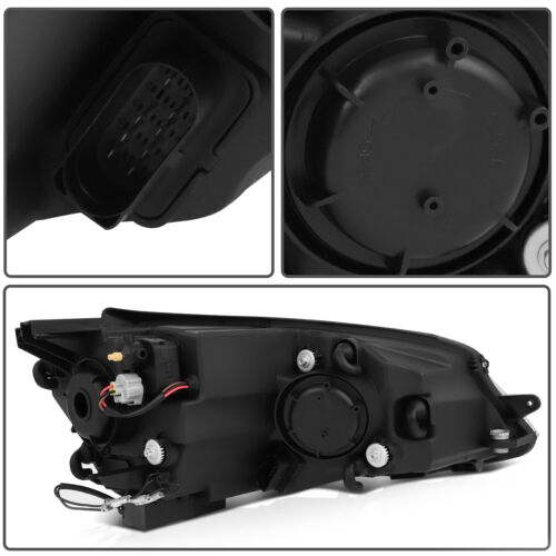 For 2014-19 Volkswagen Golf MK7 Black Headlamp LED DRL Headlights Assembly L+R - Picture 9 of 9