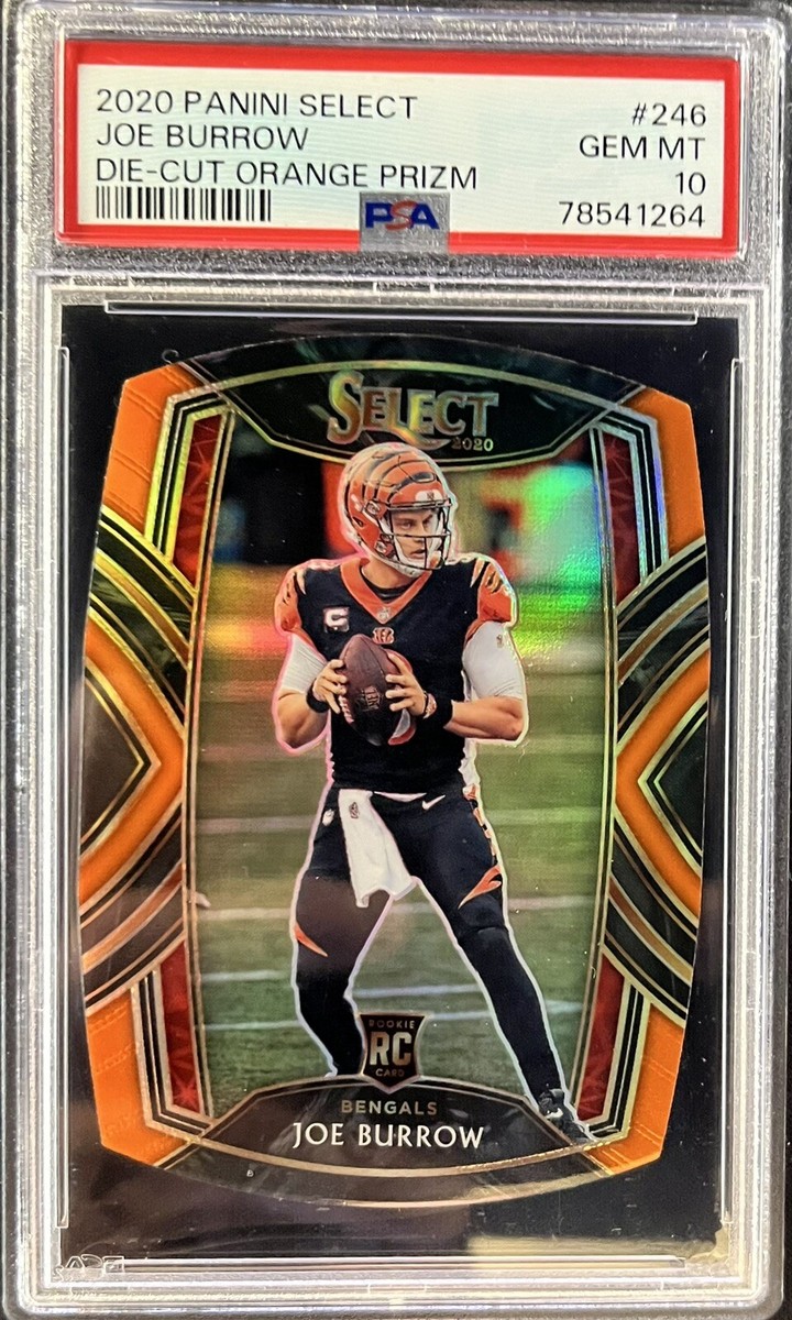2020 Select Club Level Orange Prizm Die-Cut #246 Joe Burrow RC Gem