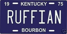Ruffian Racehorse 1975 Kentucky License Plate