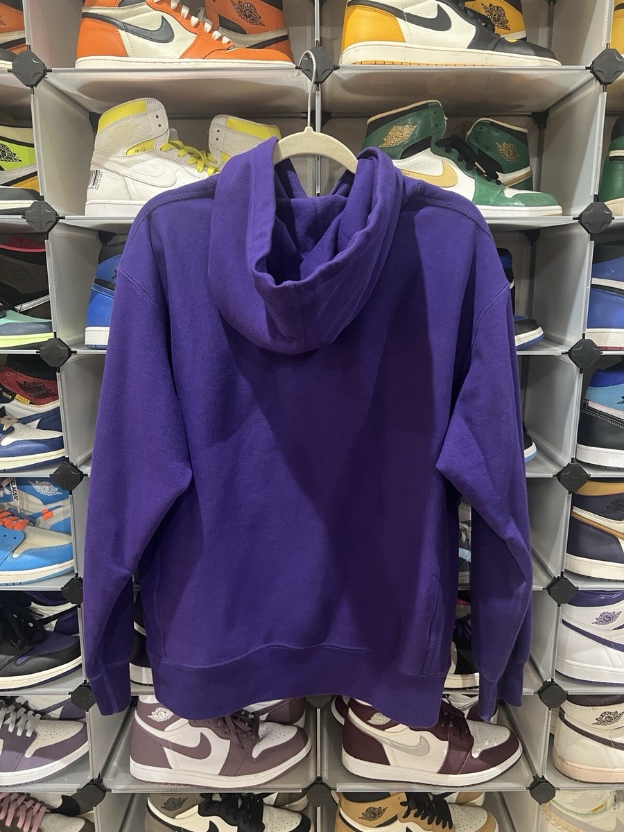 Supreme Cross Box Logo Hoodie Size Medium Hooded Sweatshirt Purple